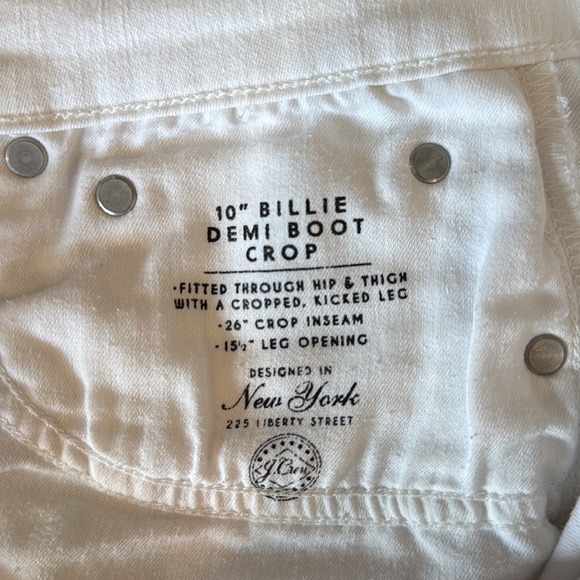 J. Crew White Straight Leg Jeans Elegant Crisp Design - Picture 5 of 6